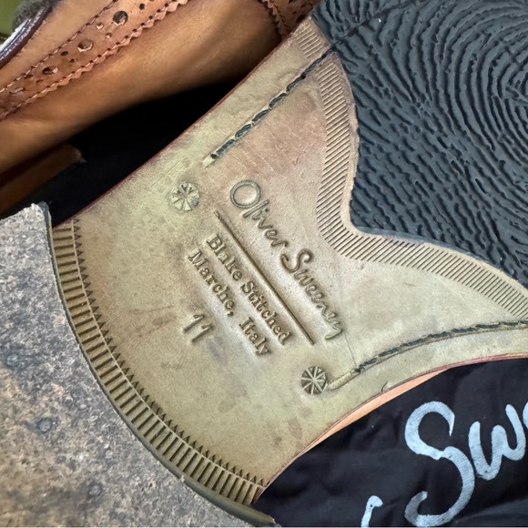 Oliver Sweeney Blake Stitched Italian Leather - Picture 5 of 8
